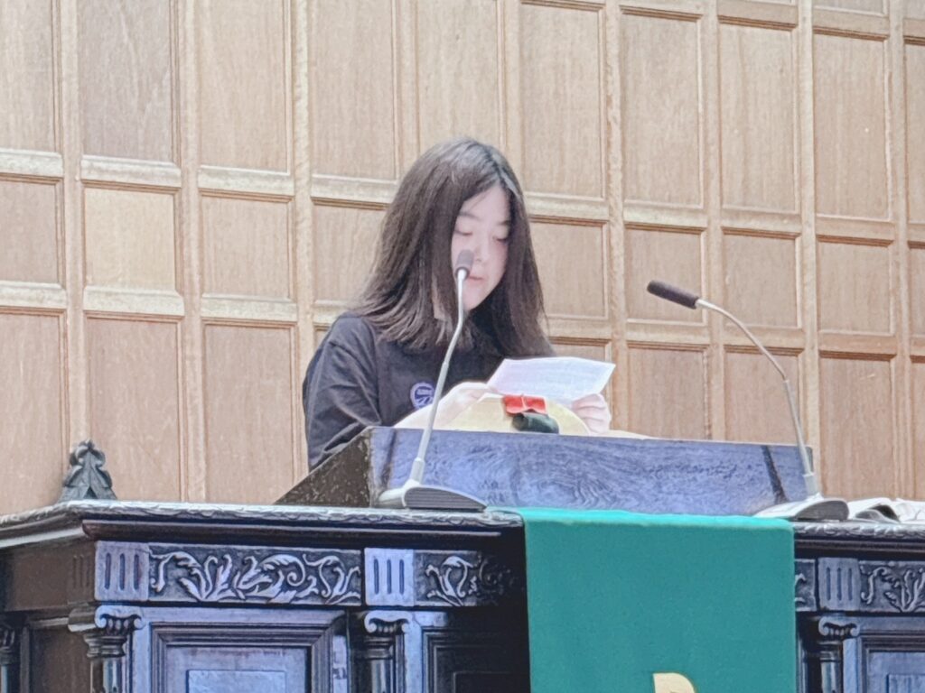 2026年度前期留学生修了式を行いました